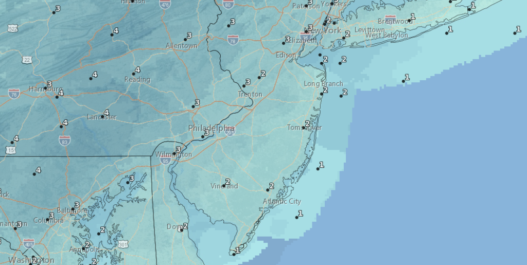 Snow forecast for Jan. 15-16, 2024. (Credit: NWS)
